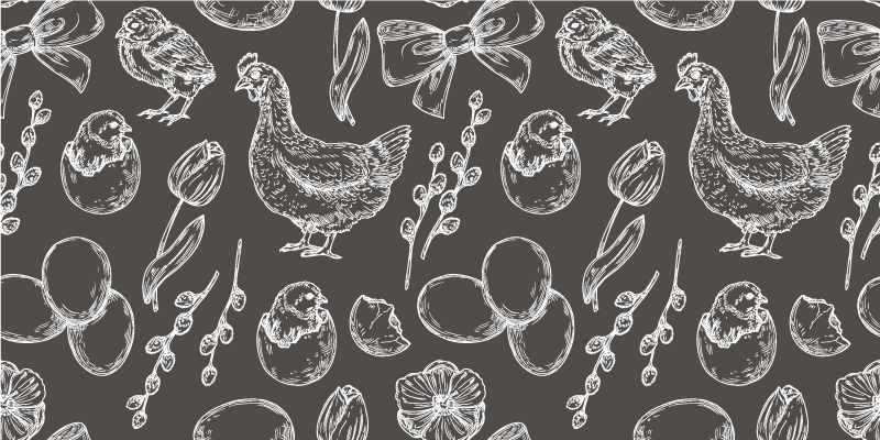 Viehättäviä maatila-aiheita keittiön vinyylimatto - Tenstickers