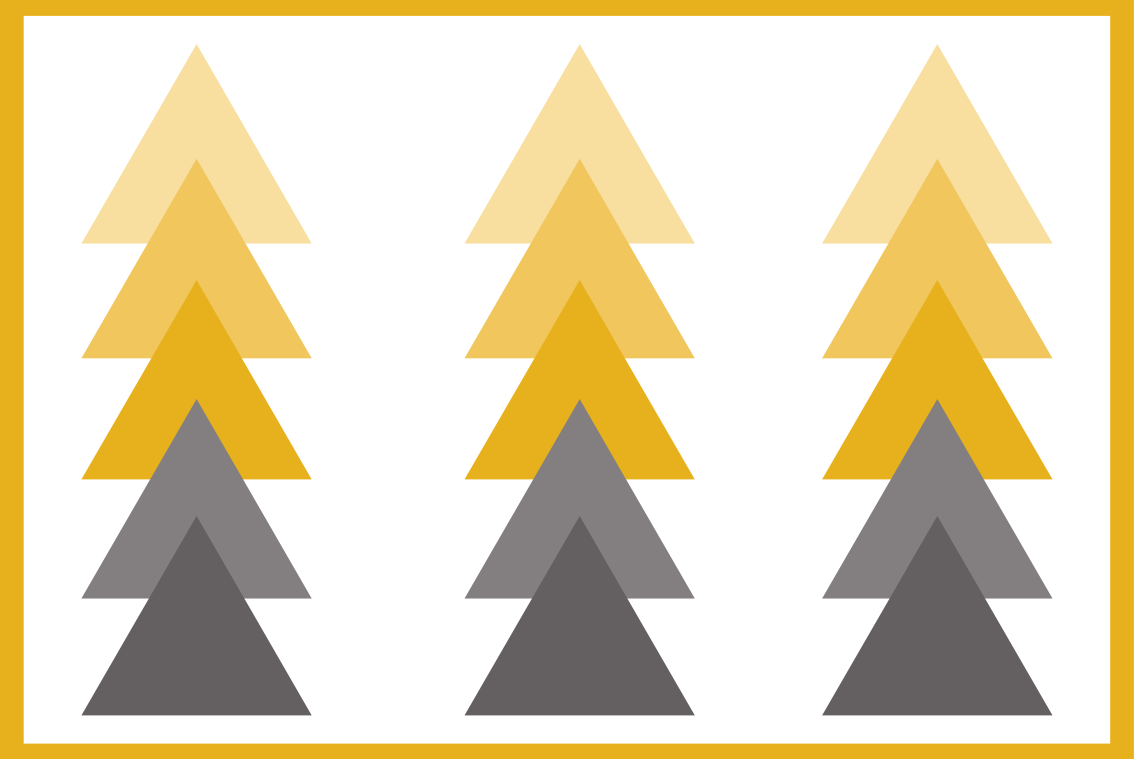 Kolmionmuotoinen värikaskadi geometrinen vinyylimatto - Tenstickers