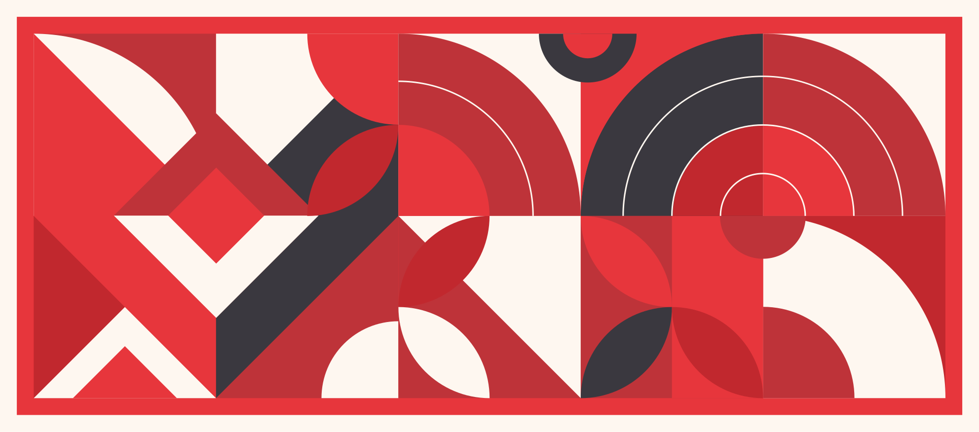 Rohkeita abstrakteja muotoja geometrinen vinyylimatto - Tenstickers