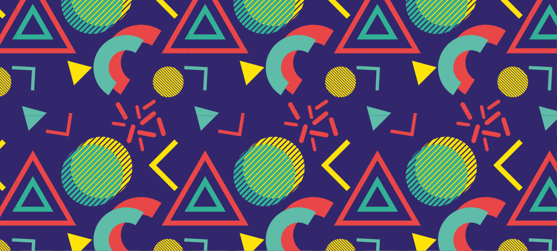 Elinvoimaiset geometriset kuviot vinyylimatto - Tenstickers