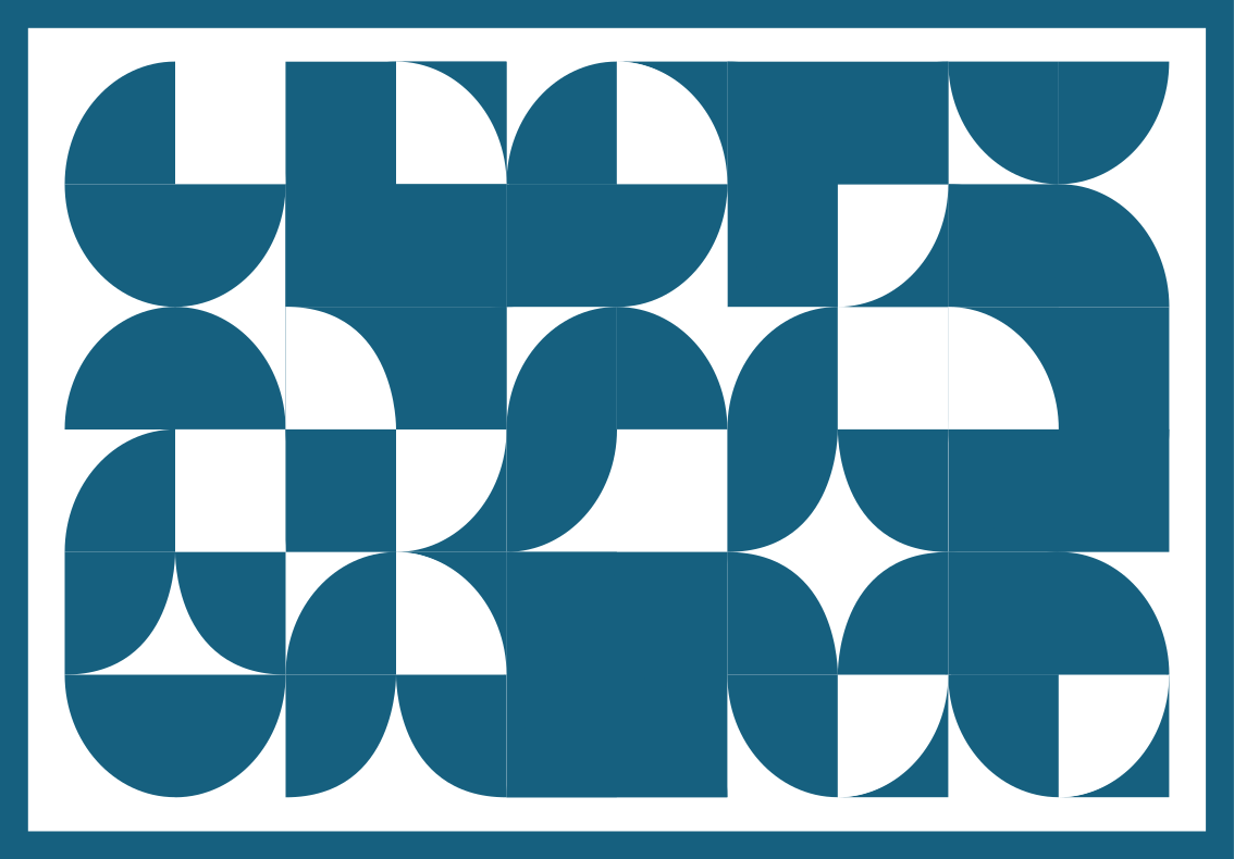 Sininen abstrakti motiivi geometrinen vinyylimatto - Tenstickers