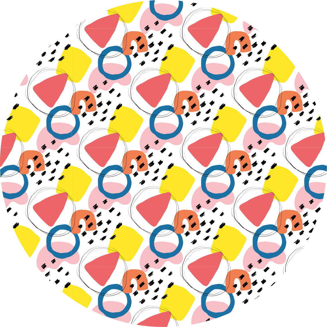 Maalaus art geometrinen kuvio vinyylimatto geometrinen - Tenstickers