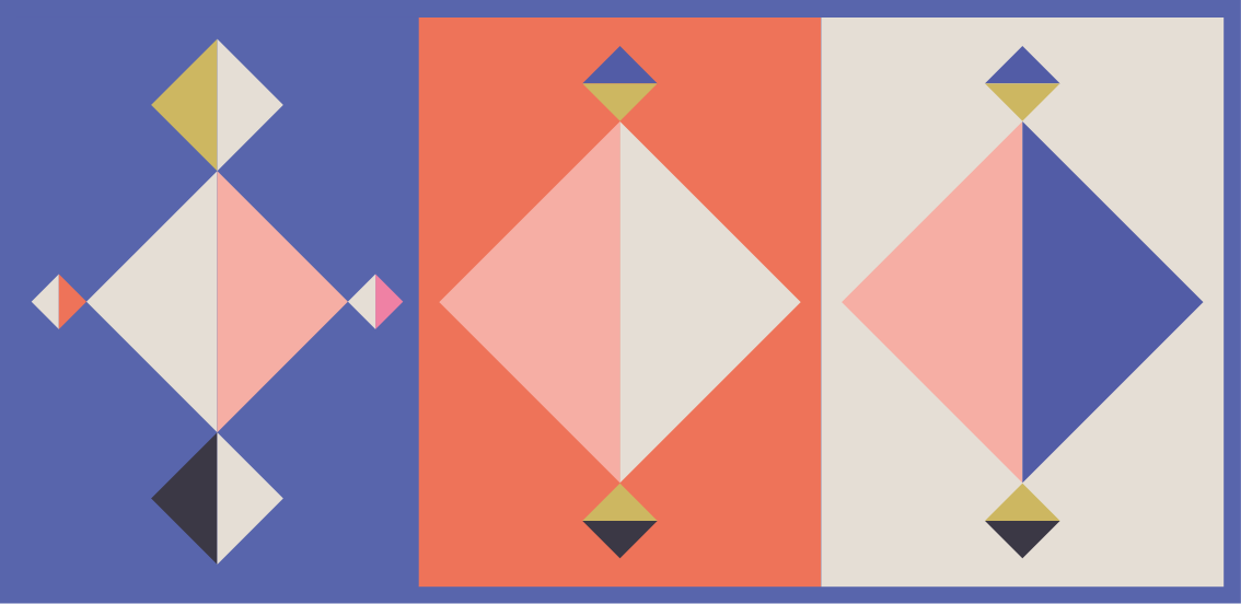 Abstrakteja moderneja muotoja geometrinen vinyylimatto - Tenstickers