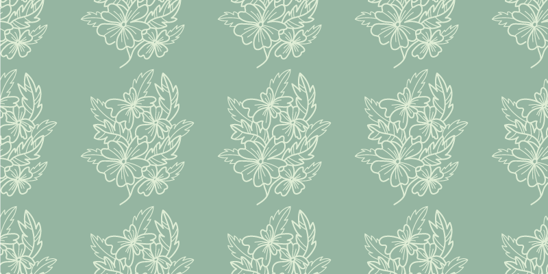 Siro elementtejä kukka vinyylimatto - Tenstickers