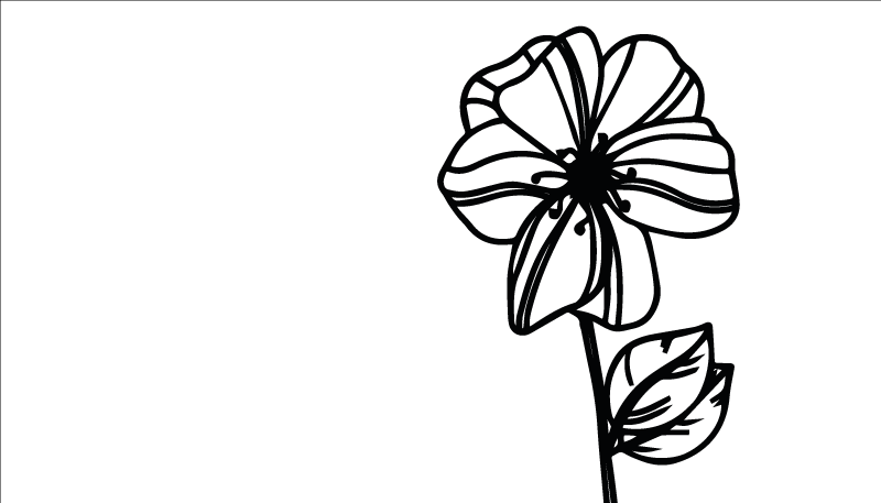 Päivänkakkara kukka moderni viivapiirros kukka vinyylimatto - Tenstickers