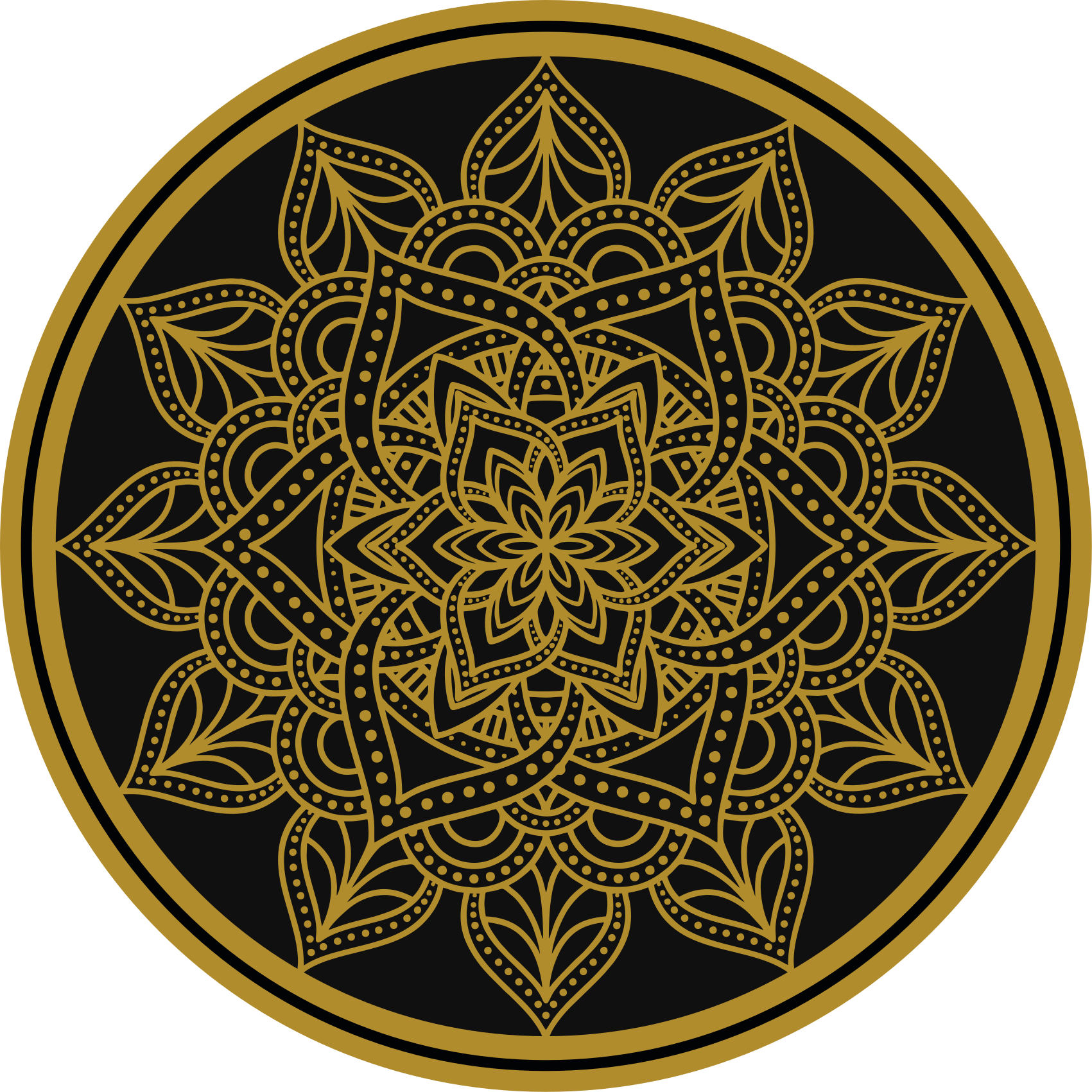 Siro elementti mandala vinyylimatto - Tenstickers