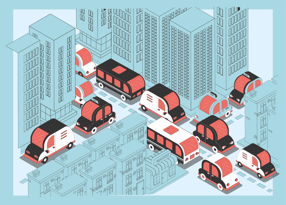 Kaupungin liikennenäkymä tie vinyylimatto - Tenstickers