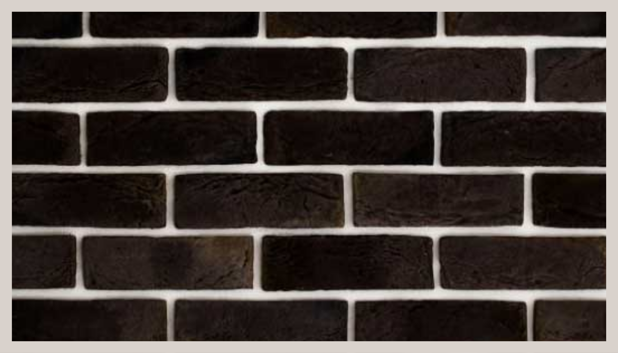 Musta tiilikuvio kivinen vinyylimatto - Tenstickers