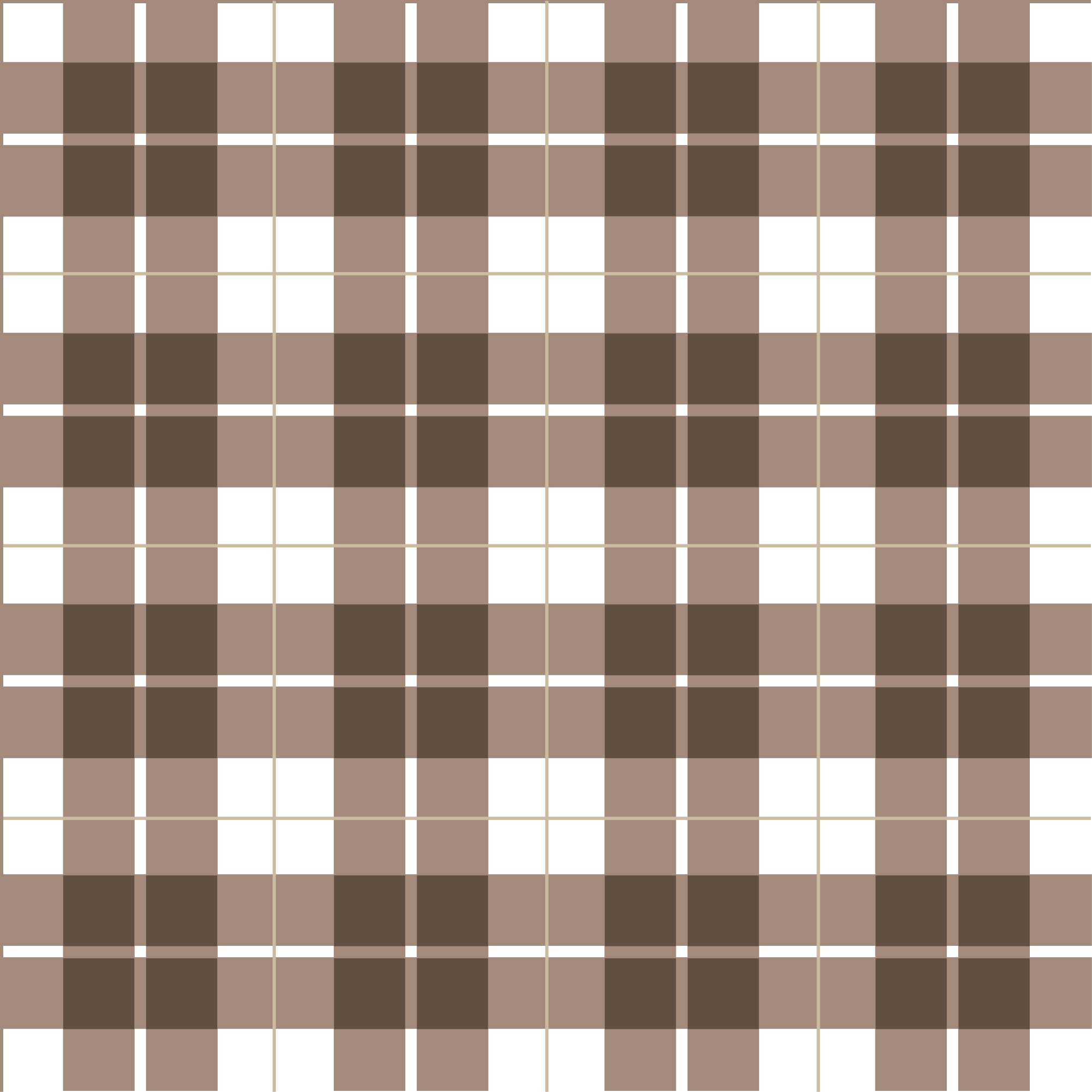 Ruskea ja valkoinen kuviollinen neliö vinyylimatto - Tenstickers