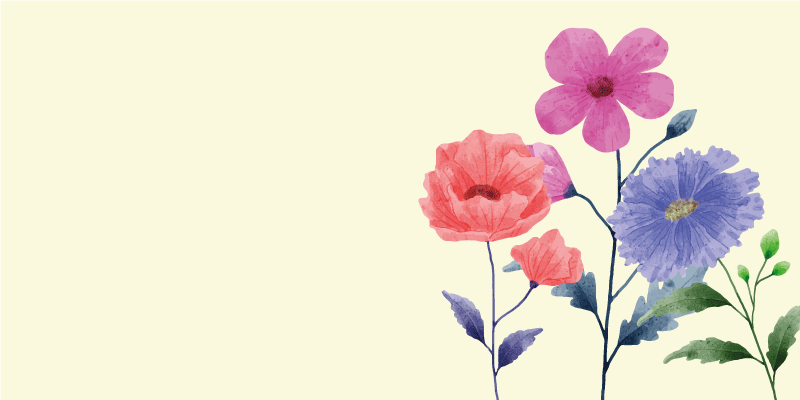 Värikäs kasvikuvasto vinyylimatto - Tenstickers