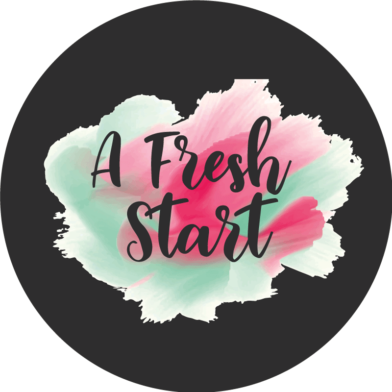 Uusi aloitus värillinen vesiväri tahra pyöreä vinyylimatto - Tenstickers