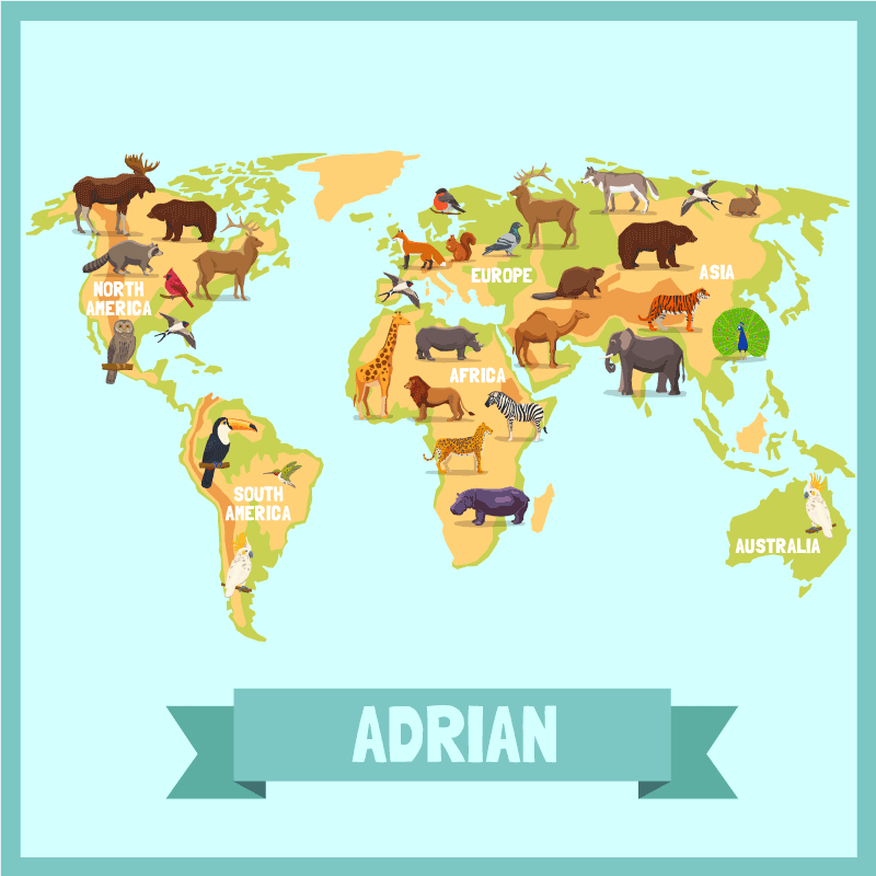 Eläinaiheinen vinyylimatto - Tenstickers