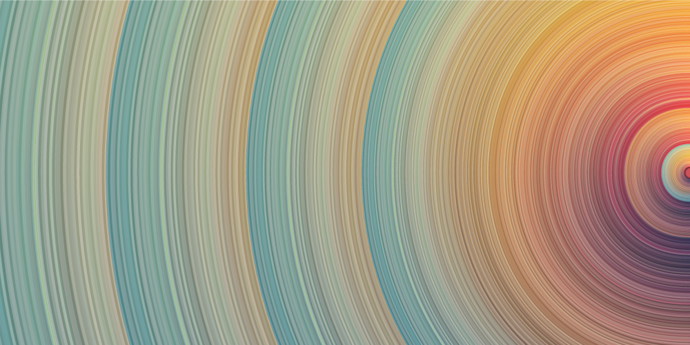 Spiraalimaiset väriaallot minimalistinen vinyylimatto - Tenstickers