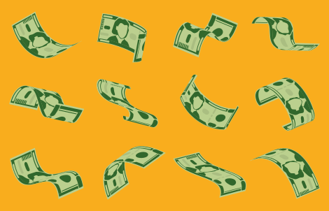 Rahan virtauskuvio moderni vinyylimatto - Tenstickers