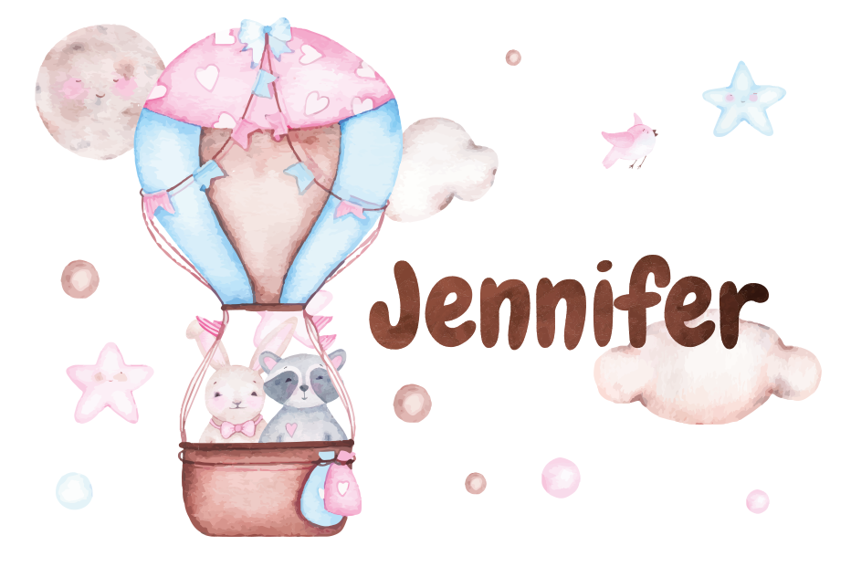 Kuumailmapalloilu nimi vinyylimatto - Tenstickers