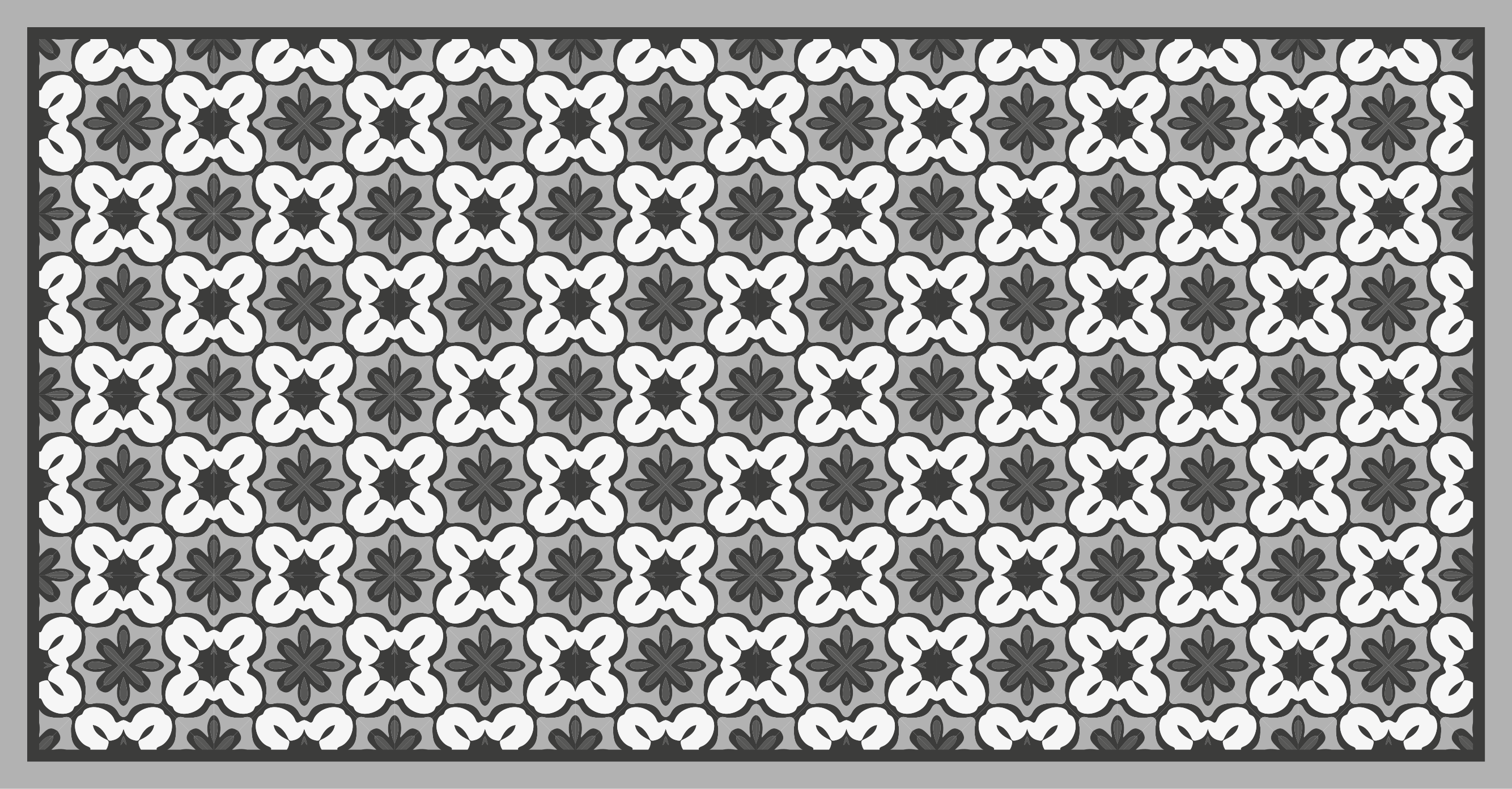 Klassinen kukkakuvio mosaiikki vinyylimatto - Tenstickers