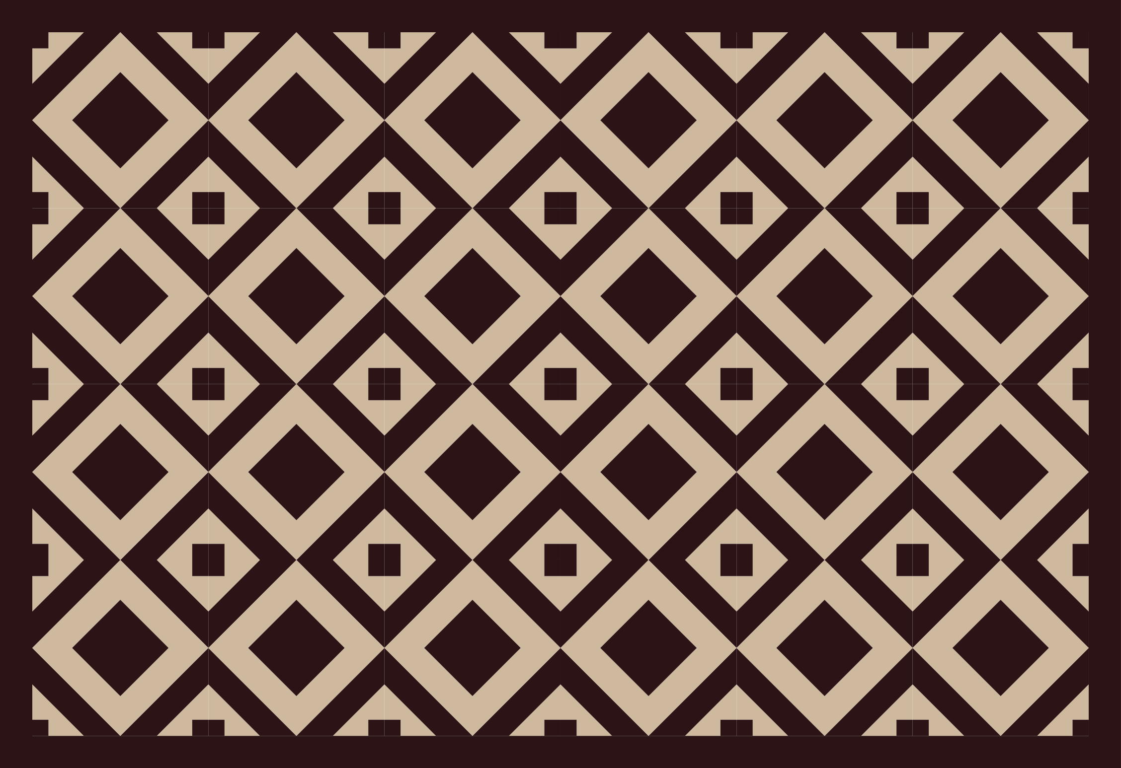 Vintage beige ruudullinen kuvio laatta vinyylimatto - Tenstickers