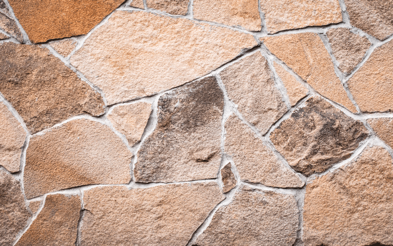 Vaaleanruskeat epäsäännölliset kivitiilet Tekstuuri vinyylimatto - Tenstickers