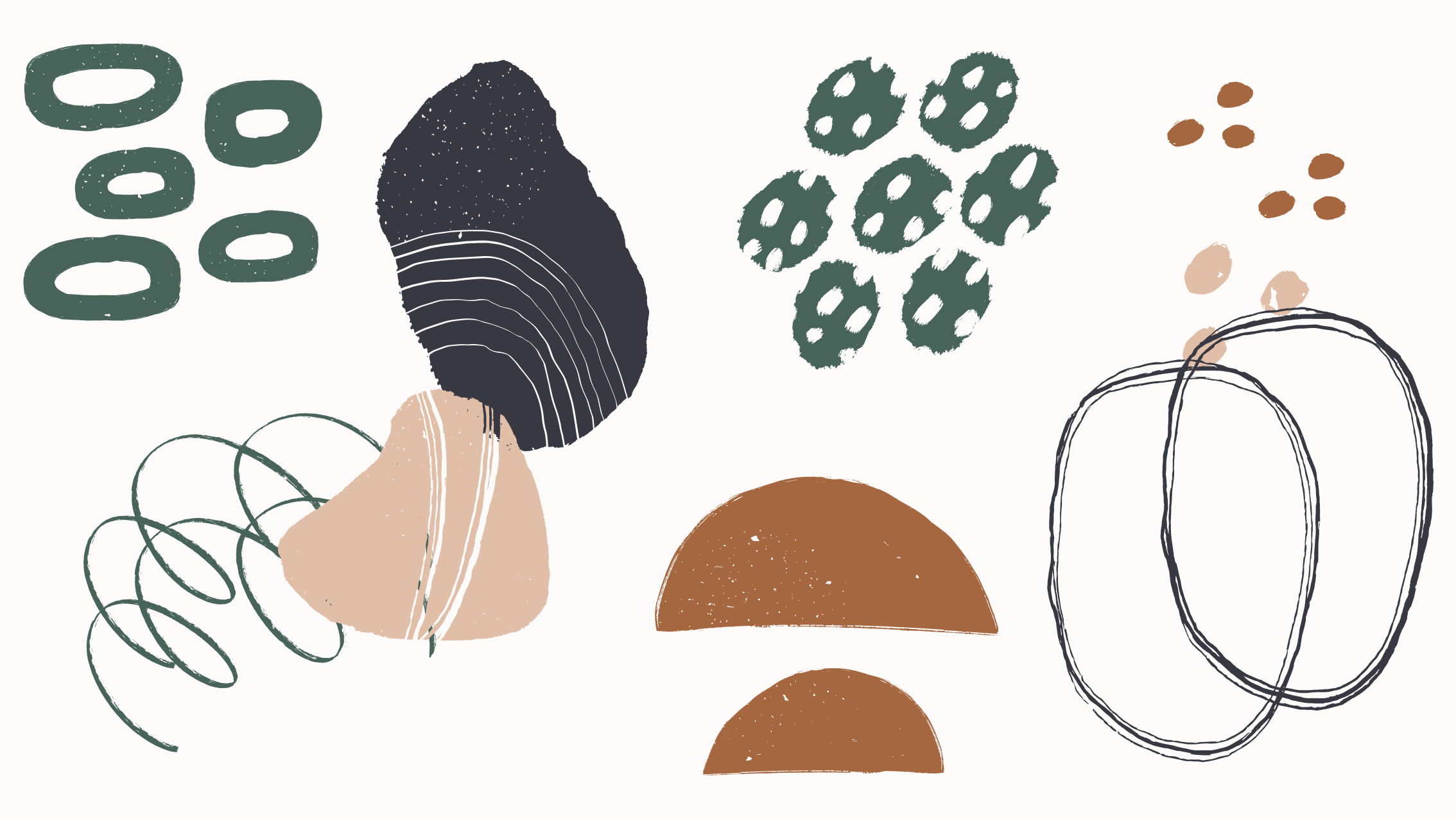 Abstraktien muotojen asettelu minimalistinen vinyylimatto - Tenstickers