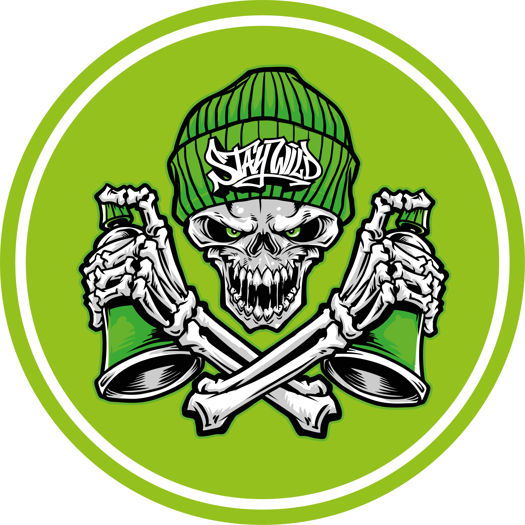 Kallo ja juomat pyöreä vinyylimatto - Tenstickers