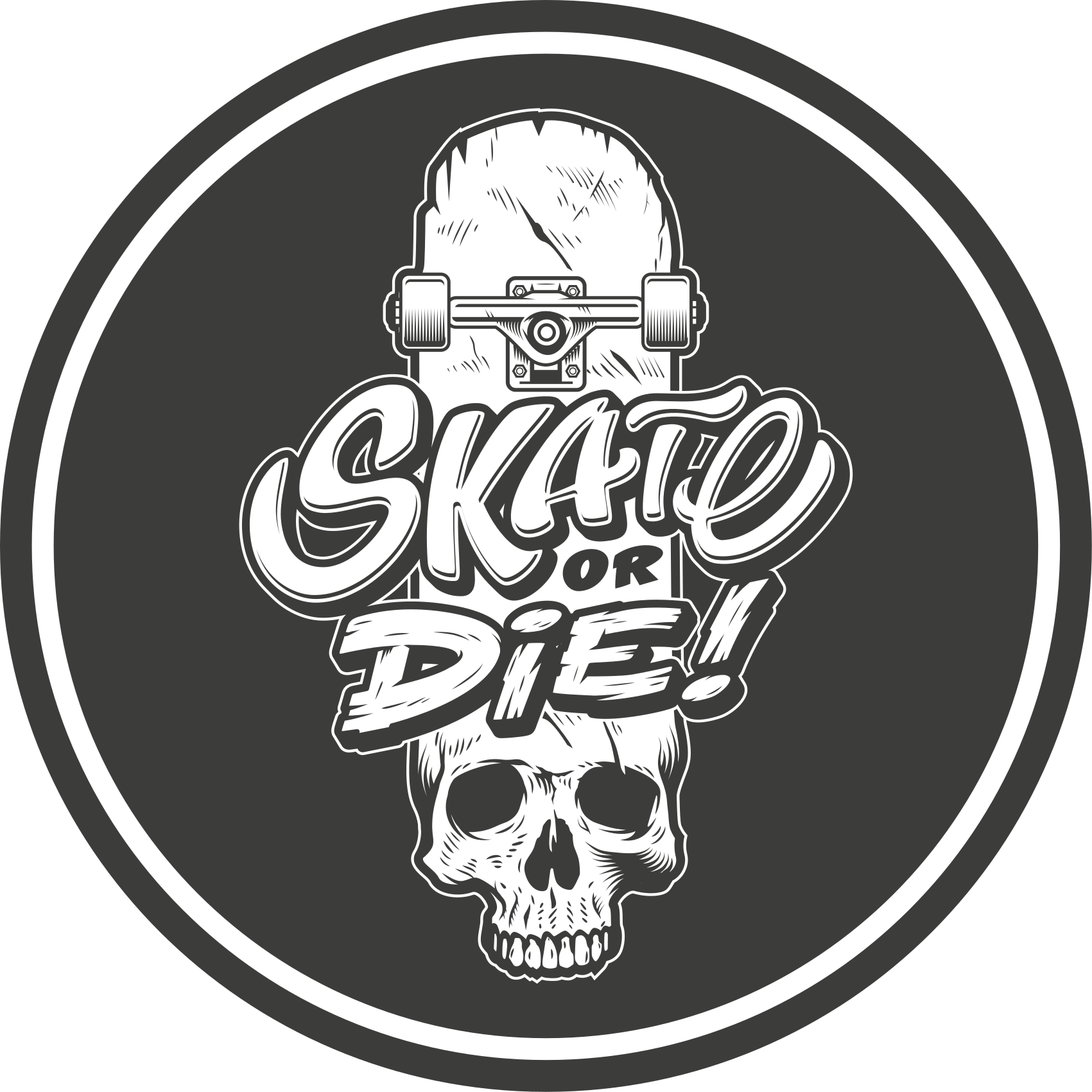 Skate grave graffiti moderni vinyylimatto - Tenstickers