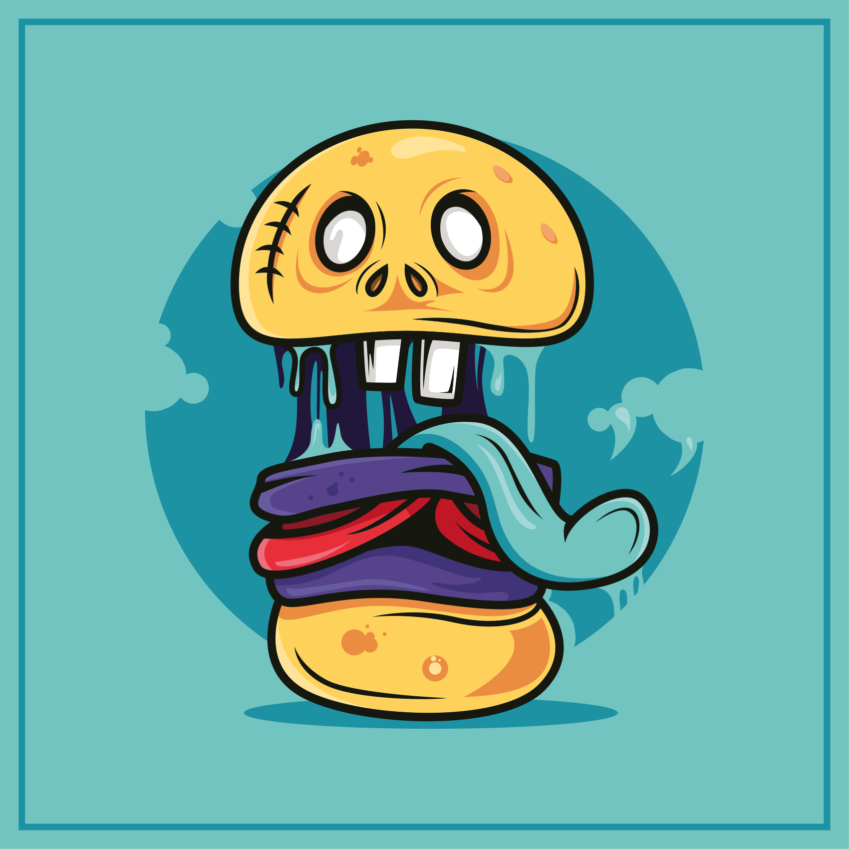 Hassu kallohahmo teinin vinyylimatto - Tenstickers