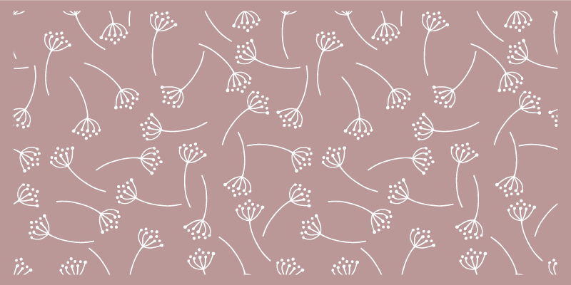 Pehmeä kukkakuvio luonto vinyylimatto - Tenstickers