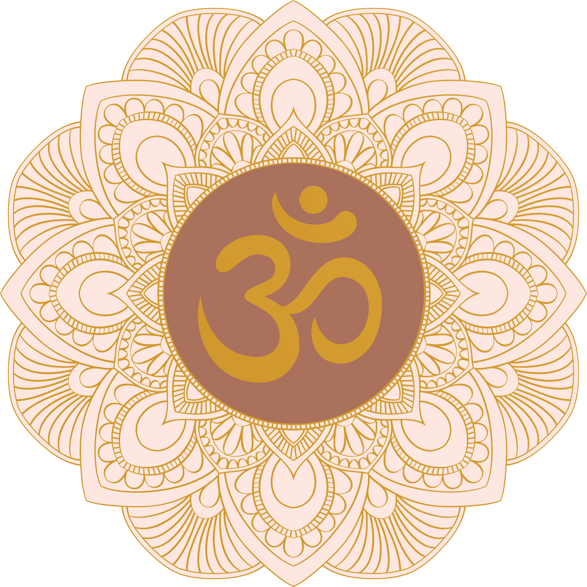 Om meditaatio symboli mandala suunnittelu vinyylimatto mandala - Tenstickers