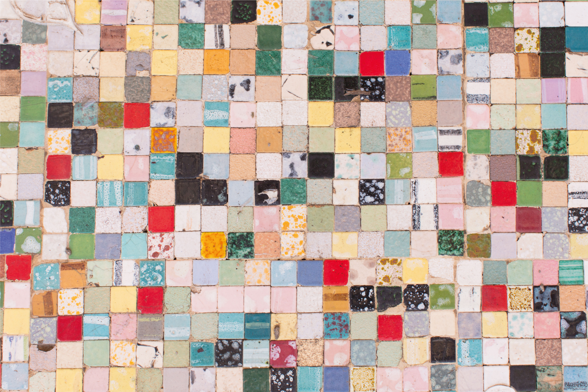 Vintage kaakeloitu keraaminen rakenne laatta vinyylimatto - Tenstickers