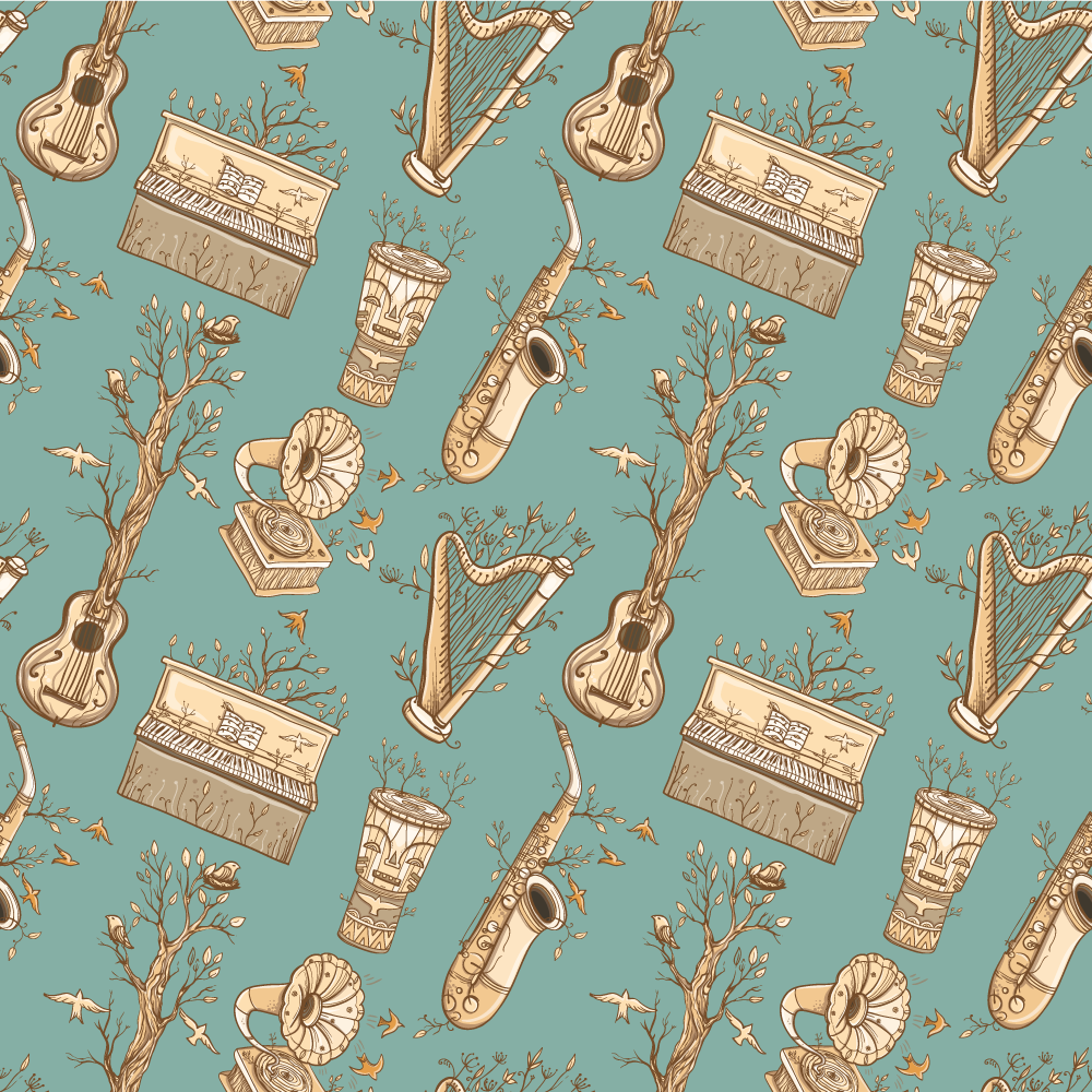 Soittimien käsite vinyylimatto - Tenstickers