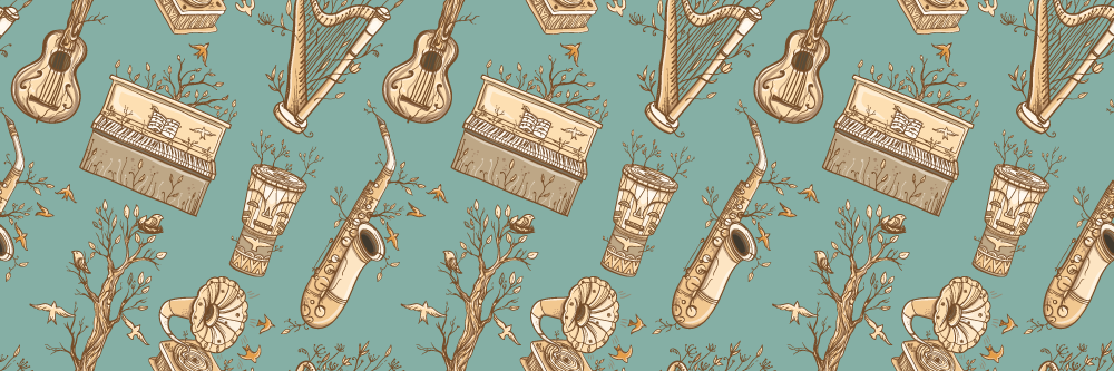 Soittimien idea vinyylimatto - Tenstickers