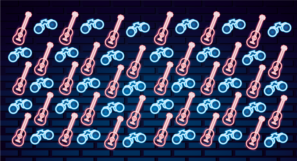 Musiikista inspiroituneita kuvioita teinin vinyylimatto - Tenstickers