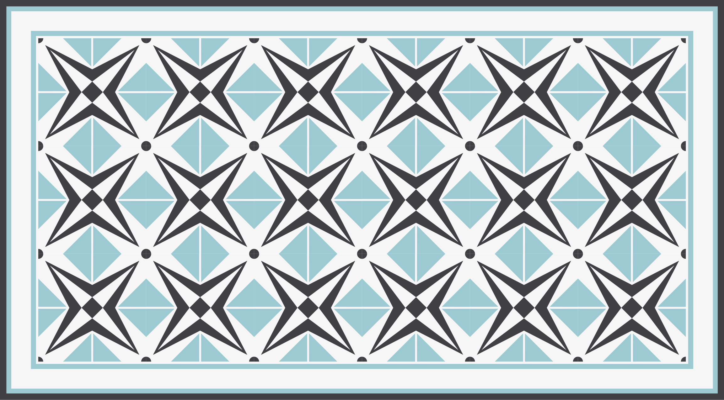 Tähden sininen aihe mosaiikki vinyylimatto - Tenstickers