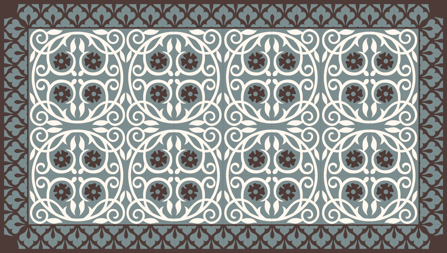 Kukka-asetelma kylpyhuoneen vinyylimatto - Tenstickers