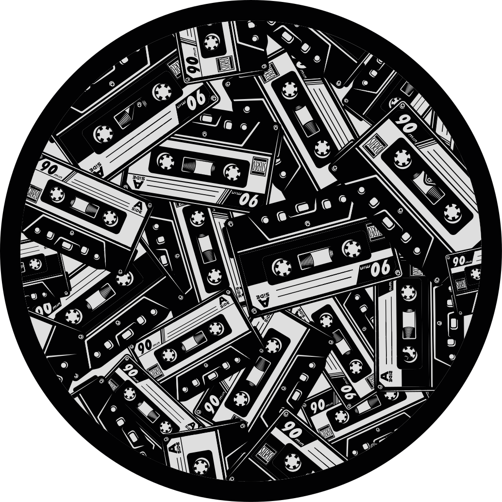 Vinyylimatto kasettiteemalla - Tenstickers