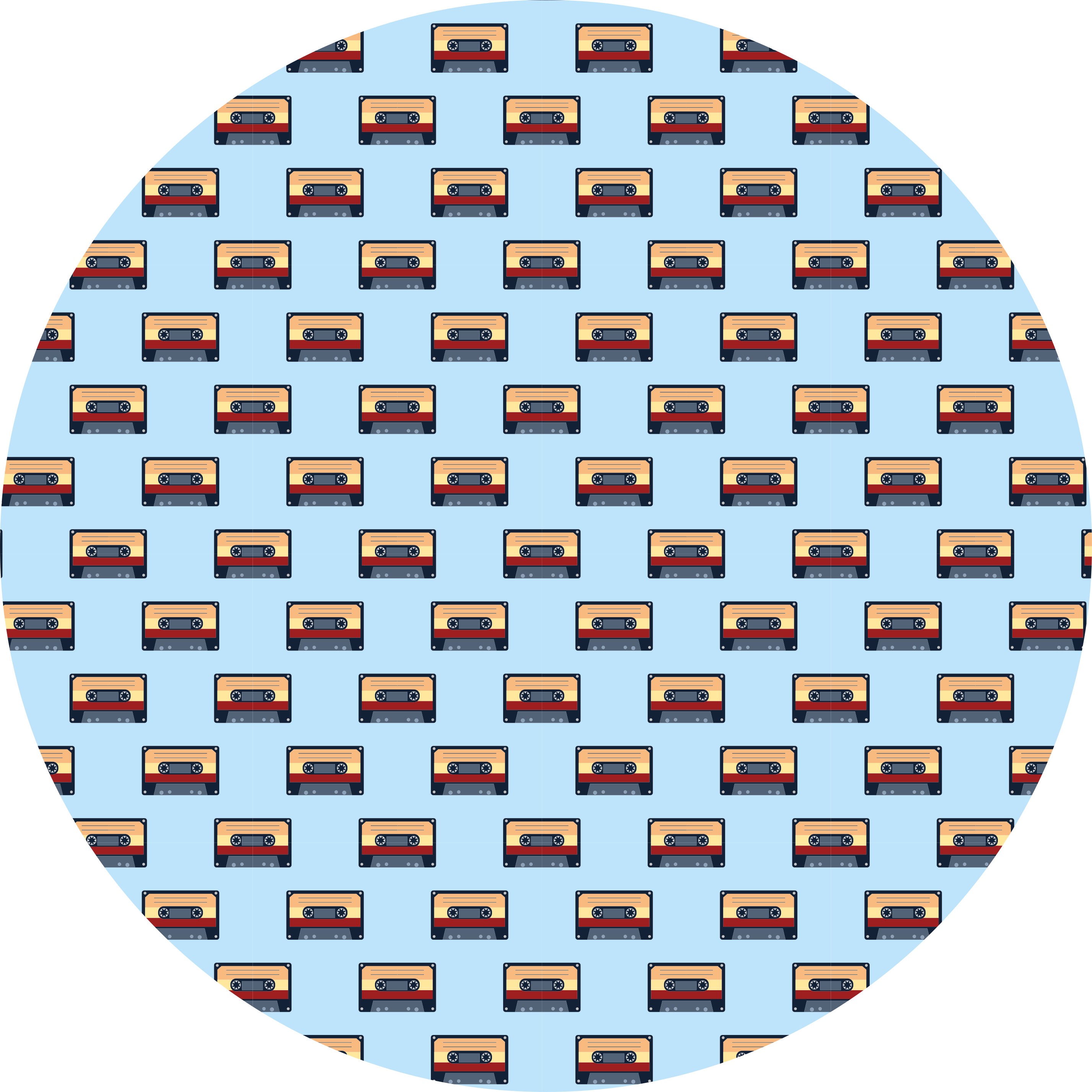 Vintage vinyylimatto retro kasettikonsepti - Tenstickers