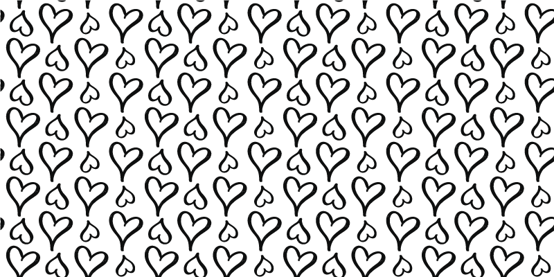 Mustasydänkuvioinen tekstuuri vinyylimatto - Tenstickers