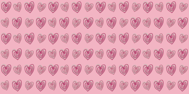 Vaaleanpunainen sydänkuvioinen vinyylimatto - Tenstickers