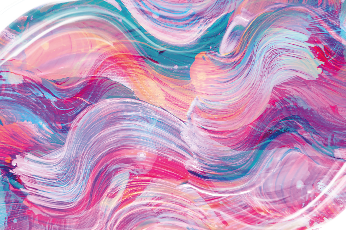 Eloisia abstrakteja käyriä vinyylimatto - Tenstickers