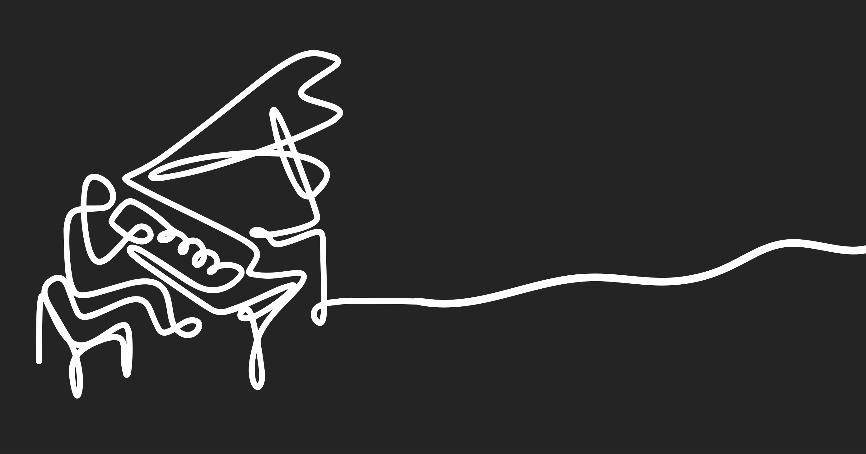 Piano linjataidetta moderni vinyylimatto - Tenstickers