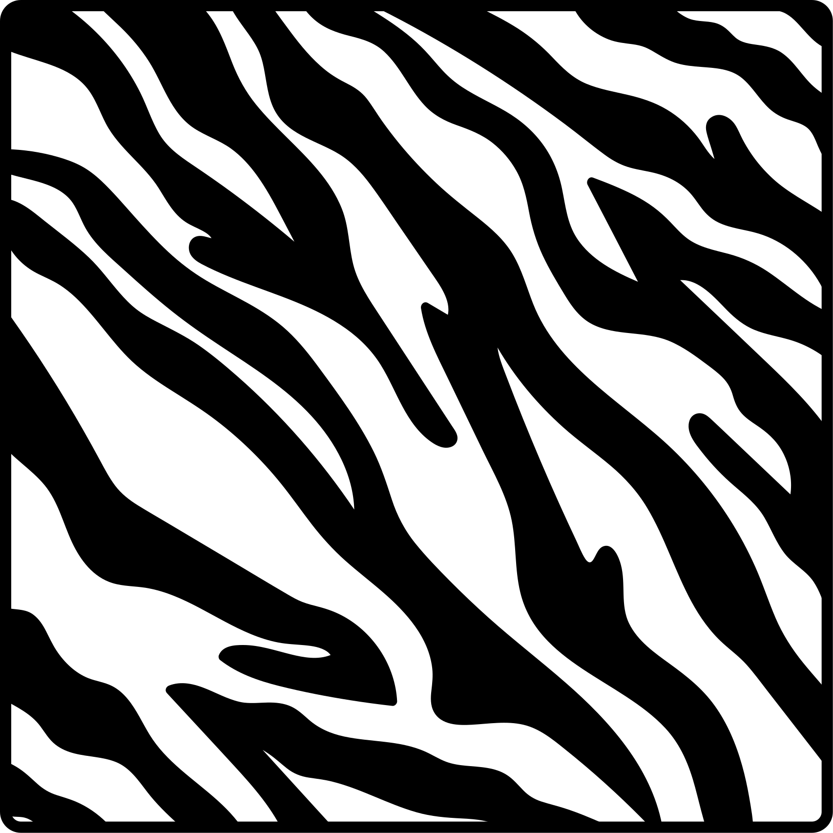 Zebra-kuvioinen eläinvinyylimatto - Tenstickers