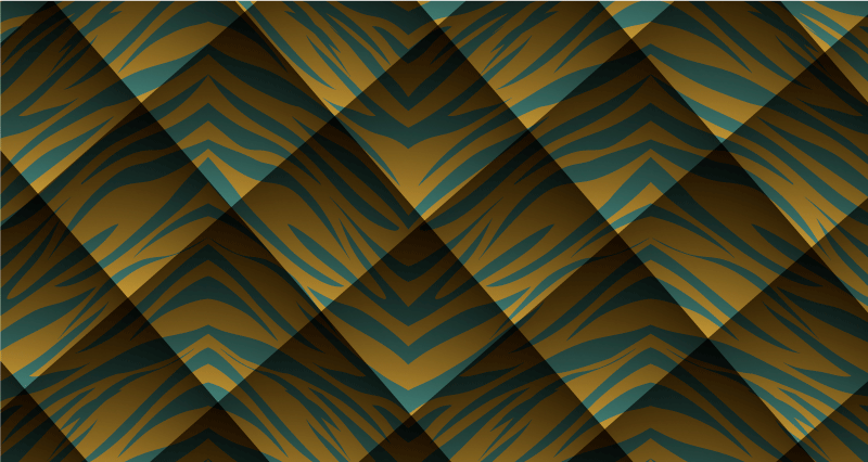 Tiikerin raidallinen käsite eläin vinyylimatto - Tenstickers