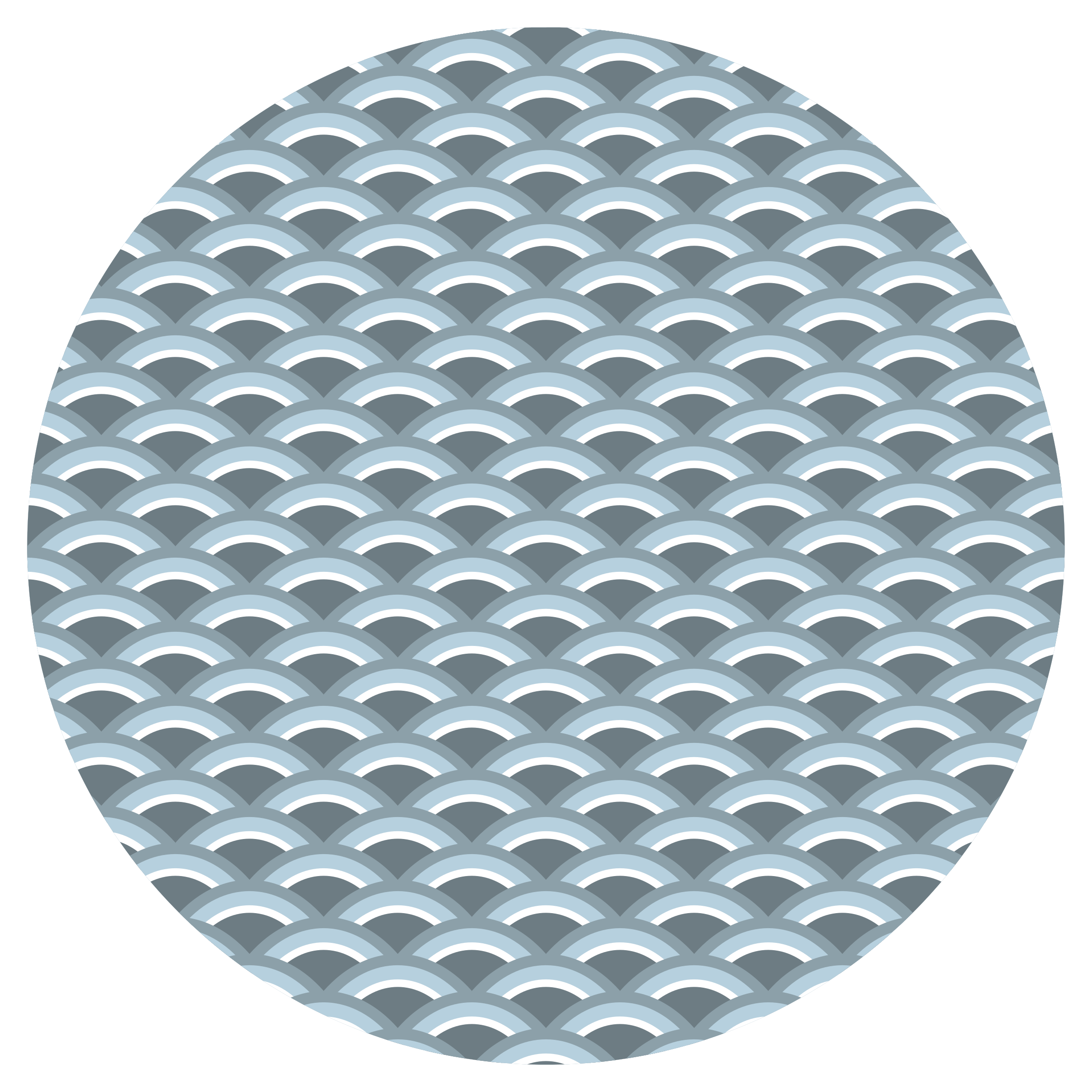 Aalto-aihe geometrinen vinyylimatto - Tenstickers