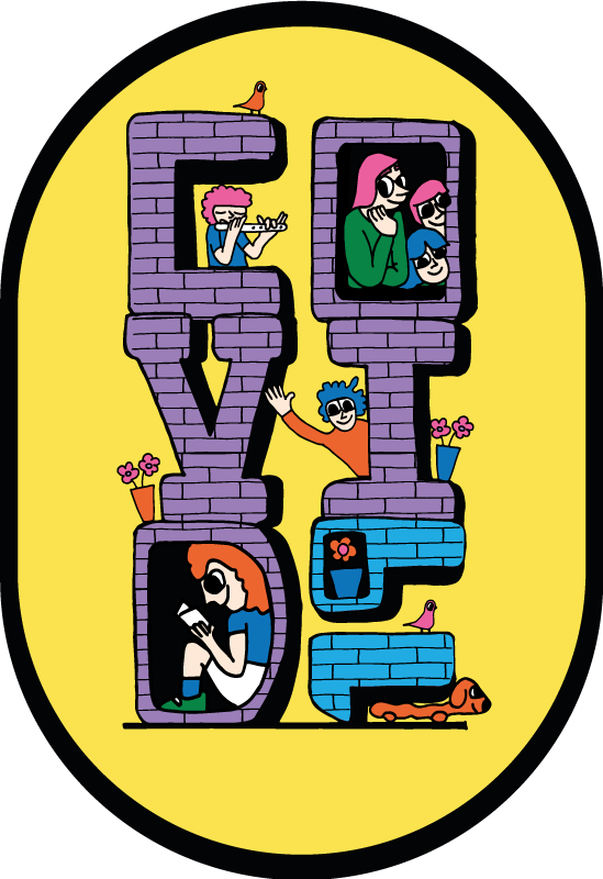 Covid-hahmot jäävät kotiin vinyylimatto - Tenstickers