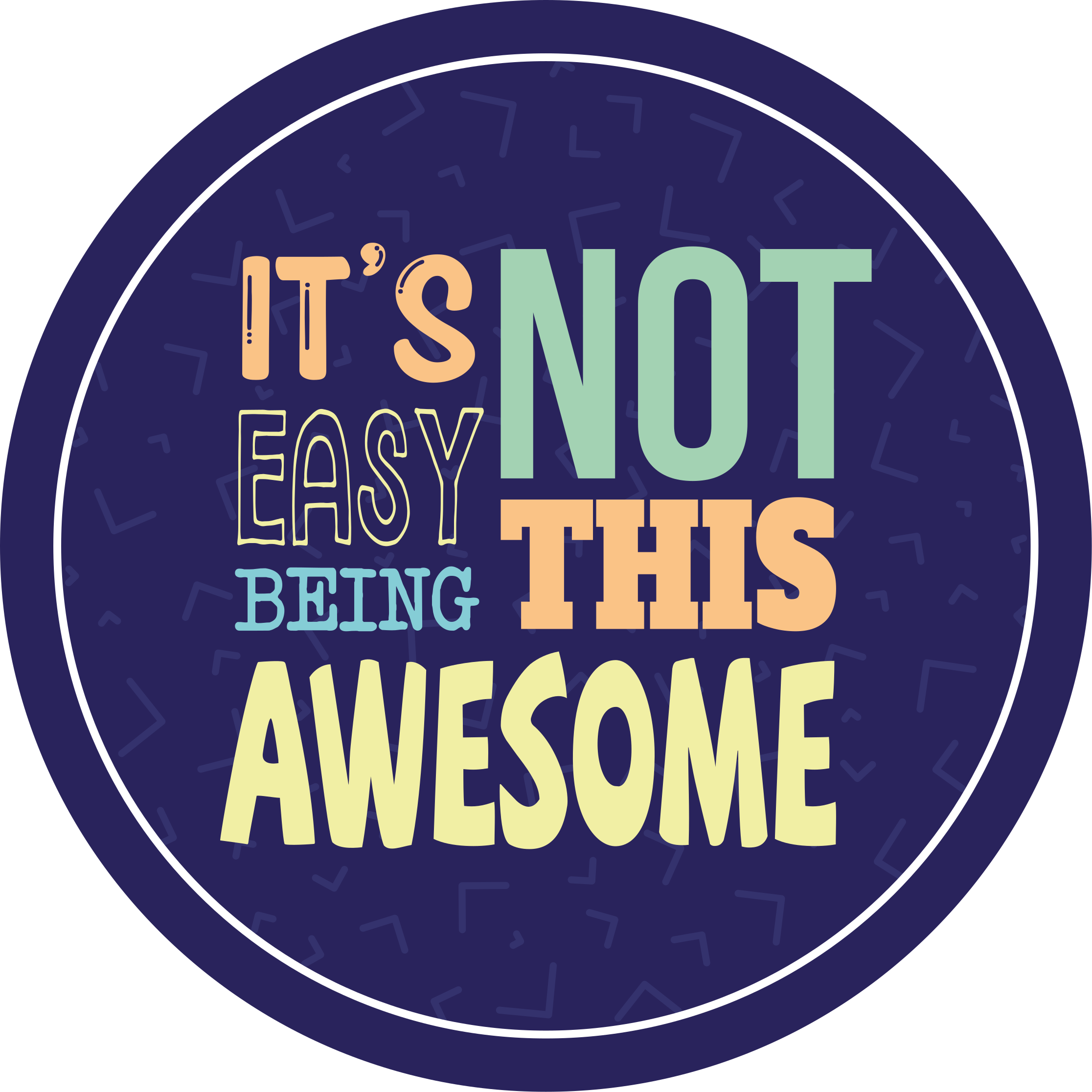 Ei ole helppoa olla näin mahtava lauseke vinyylimatto - Tenstickers