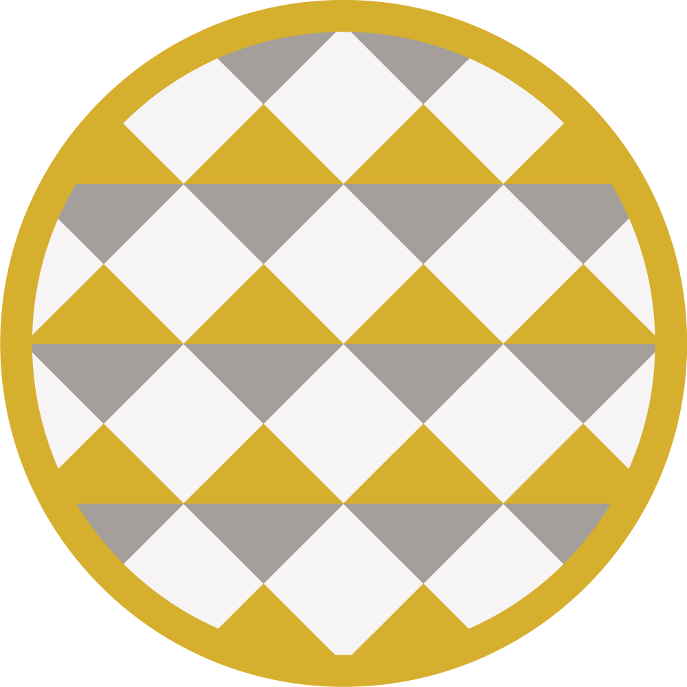 Timanttikuvio ympyrä geometrinen vinyylimatto - Tenstickers