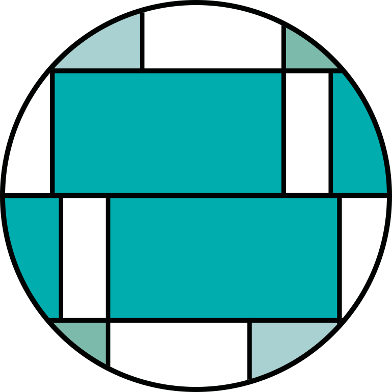 Moderni vinyylimatto geometrisella turkoosikuviollla - Tenstickers