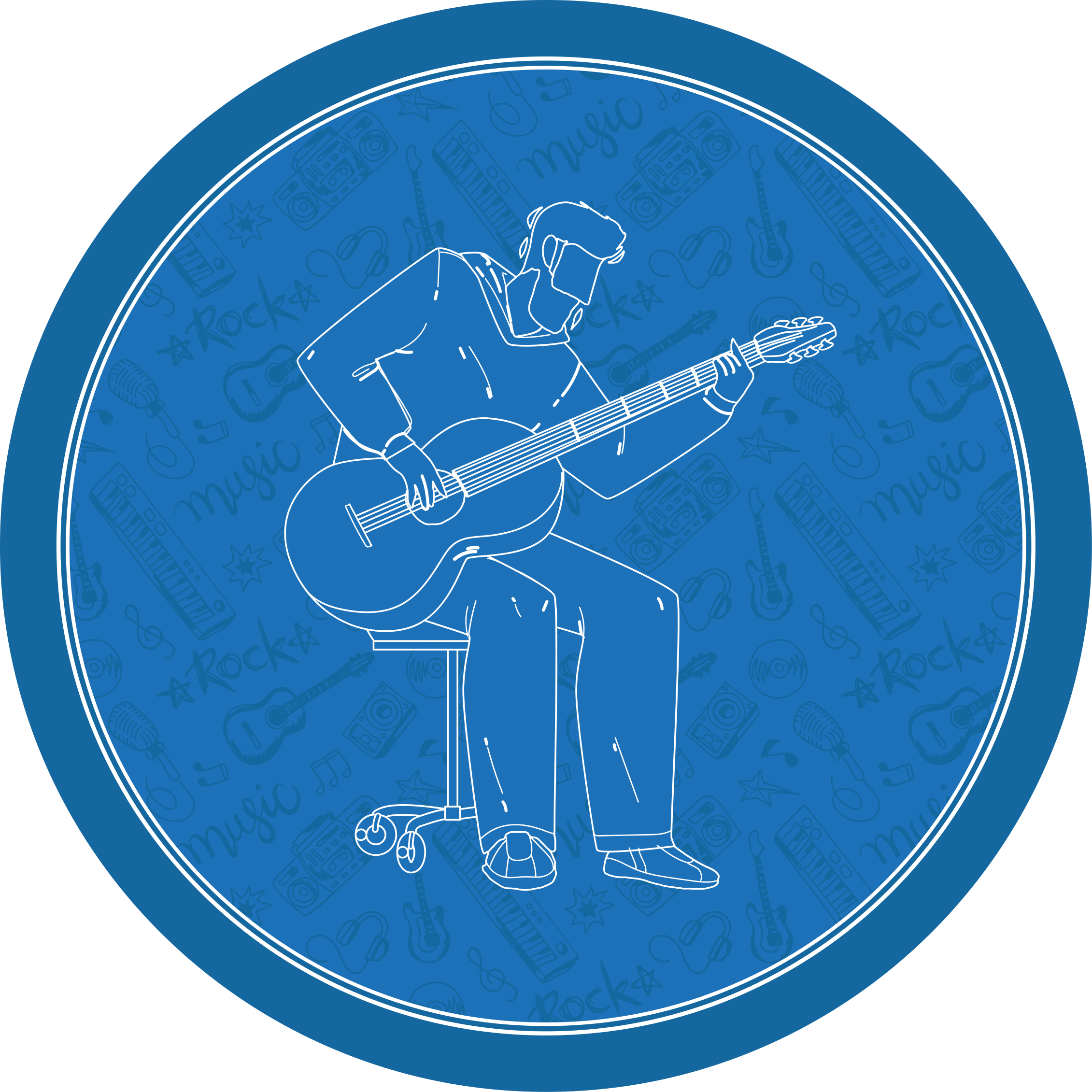 Musiikilliset tunnelmat tekstuuri vinyylimatto - Tenstickers