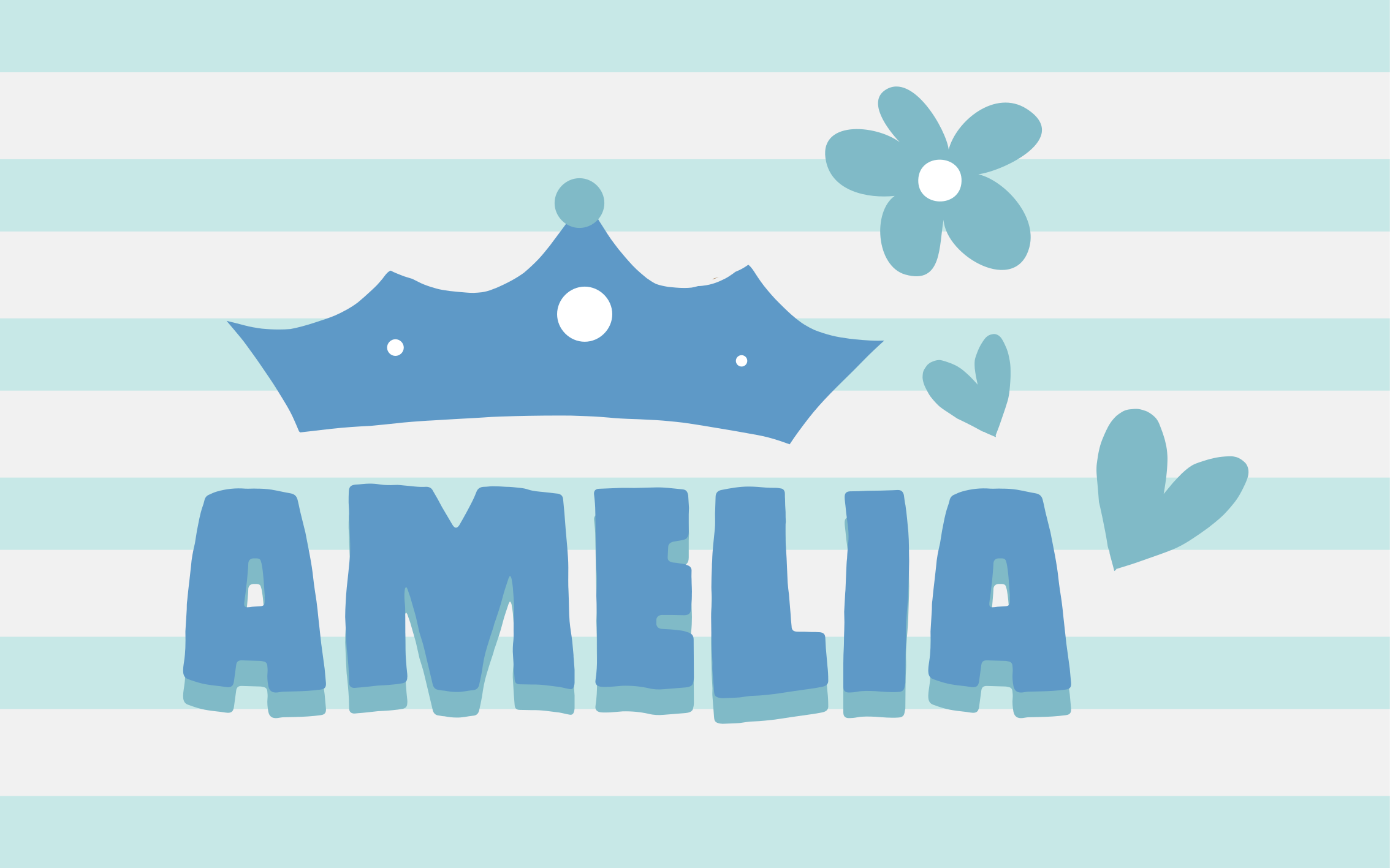 Kruunun nimen sijoitus nimi vinyylimatto - Tenstickers