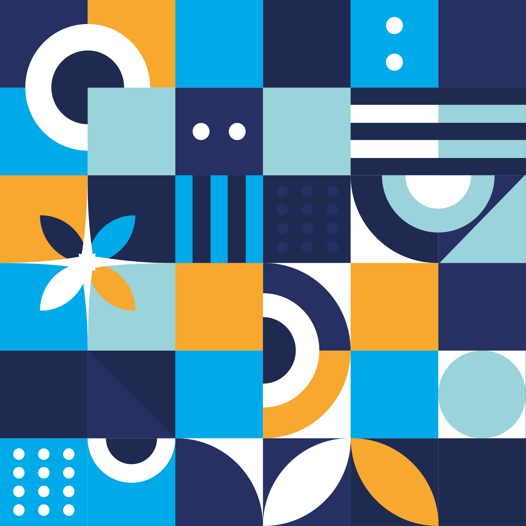 Geometriset värimuodot kaakeli vinyylimatto - Tenstickers